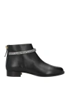 Mia Becar Woman Ankle Boots Black Size 12 Calfskin In Black