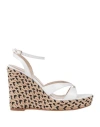 Mia Becar Woman Espadrilles White Size 5 Soft Leather In White