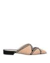 Mia Becar Woman Mules & Clogs Black Size 6 Leather, Textile Fibers In Black
