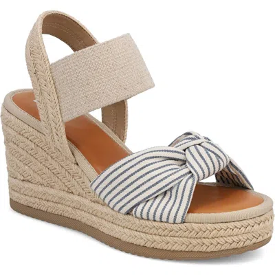Mia Belinda Espadrille Wedge Sandal In Natural,offwhite,navy