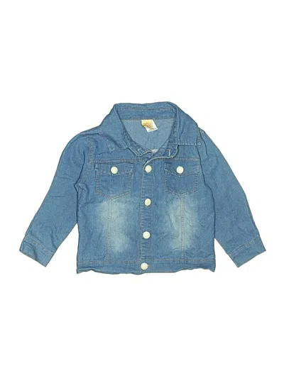 Pre-owned Mia Belle Baby Couture Kids' Denim Jacket In Blue