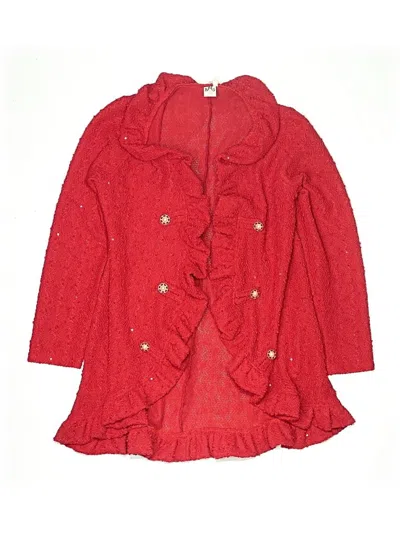 Pre-owned Mia Belle Girls Kids' Coat In Red