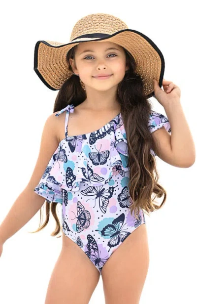 Mia Belle Girls Kids'  Girls Butterfly Dreams Ruffle One-piece Swimsuit In Multicolor