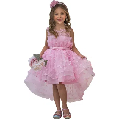 Mia Belle Girls Kids'  Girls Dreaming With Fairies Pink Butterfly Tulle Dress