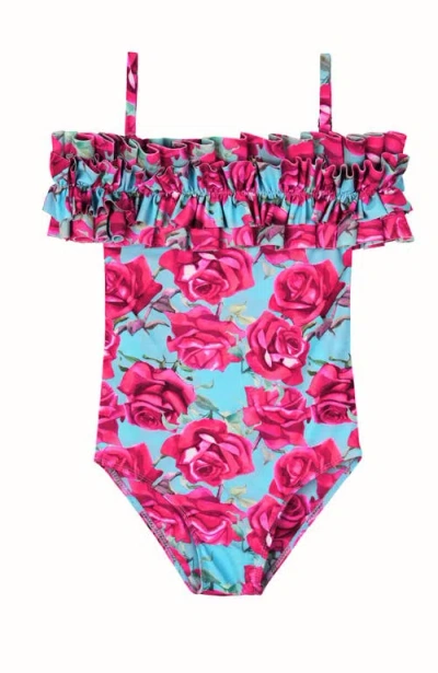 Mia Belle Girls Kids' Rose Ruffle One Piece Swimsuit