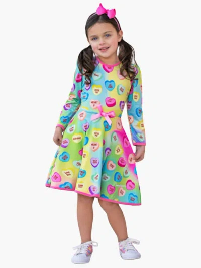 Mia Belle Girls Kids'  Sweethearts You+me Pastel Darling Dress In Blue