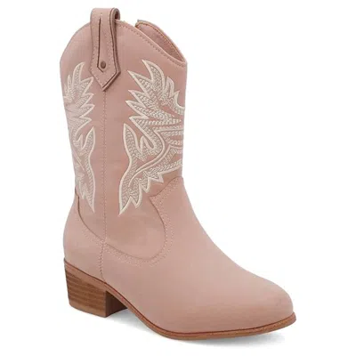 Mia Kids' Bloome Tgk595a-685 Western Boots Blh Side Zip Block Heel Htat808 In Pink