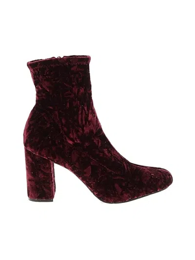 Pre-owned Mia Boots In Burgundy