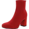 Mia Braxton Womens Knit Pull On Booties In Red