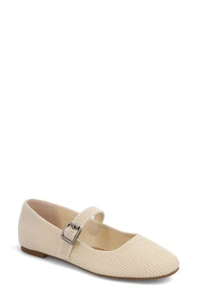 Mia Brita Mary Jane Flat In Bone Knit