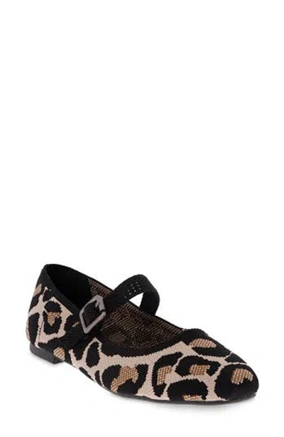 Mia Brita Mary Jane Flat In Leopard