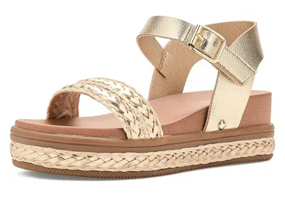 Mia Buffy (little Kid/big Kid) Girls Shoes Nat/gold : 4 Big Kid M, Leather