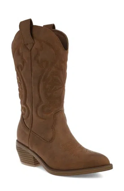 Mia Caela Western Boot In Brown