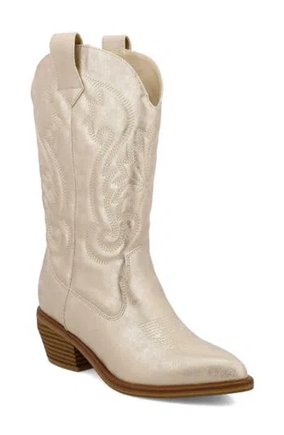 Mia Caela Western Boot In Gold