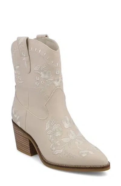 Mia Calico Western Boot In Ivory