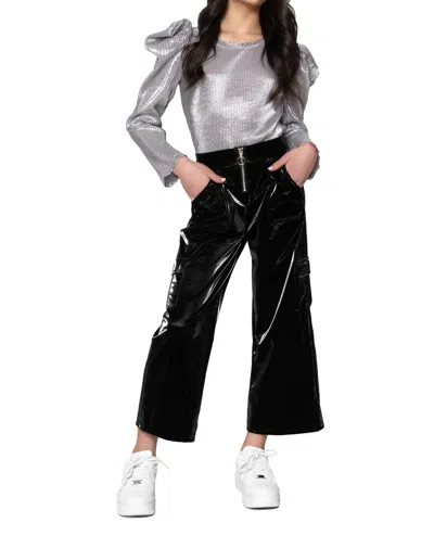 Mia Kids' Cargo Pant In Black In Blue