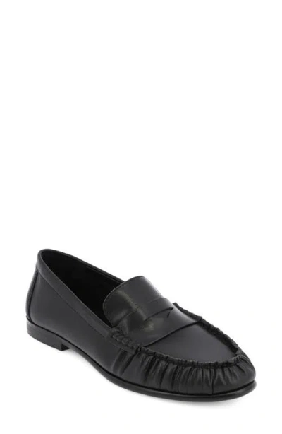 Mia Carrson-p Faux Leather Penny Loafer In Black