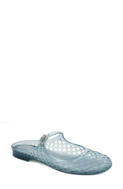 Mia Cherri Buckle Strap Flat In Blue