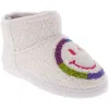 Mia Chill Smiley Genuine Shearling Bootie Slipper In Colorful Smiley