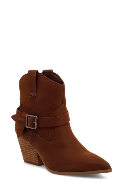 Mia Clement Pointed Toe Western Boot In Cognac