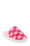 Mia Cozi Slipper In Blush/pink Check