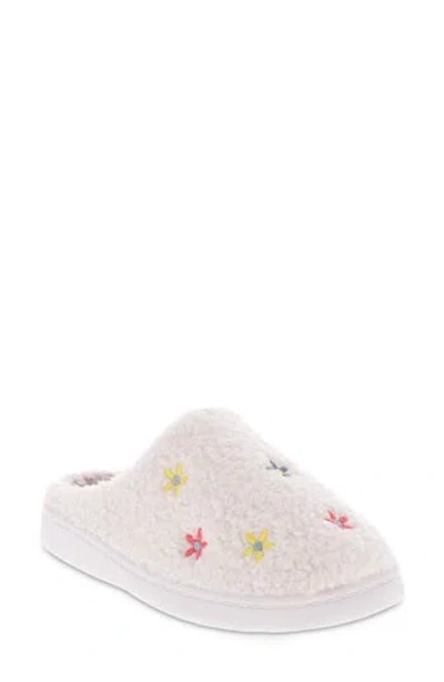 Mia Cozi Slipper In Mini Embroidered Flowers