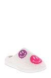 Mia Cozi Slipper In Pink Multi Smiley