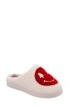 Mia Cozi Slipper In Red Tree Happy Face