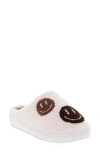 Mia Cozi Slipper In Tan Multi Smiley