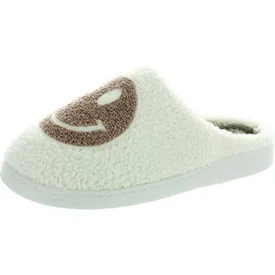 Mia Cozi Womens Faux Fur Lined Faux Fur Slide Slippers In Green