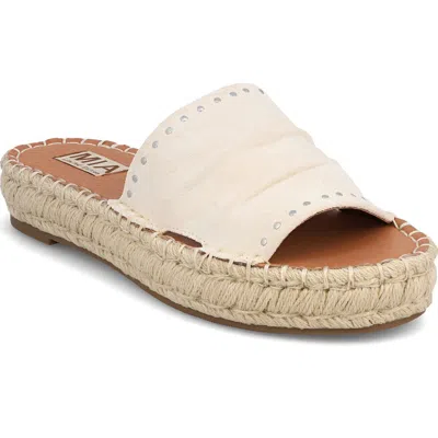 Mia Dahya Espadrille Platform Slide Sandal In Bone
