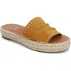 Mia Dahya Espadrille Platform Slide Sandal In Mustard