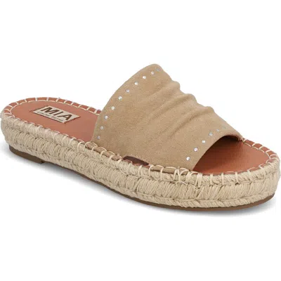 Mia Dahya Espadrille Platform Slide Sandal In Natural