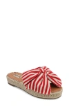 Mia Danielle Platform Sandal In Red/natural