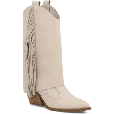 Mia Deston Pointed Toe Western Boot In Neutral
