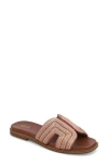 Mia Dia Slide Sandal In Red Multi