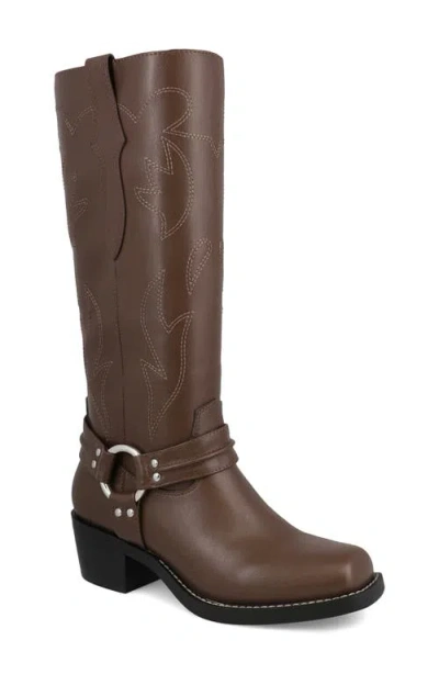 Mia Diego Harness Boot In Brown