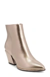Mia Domina Womens Crackle Manmade Ankle Boots In Gold