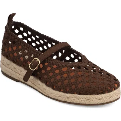 Mia Ela Espadrille Platform Mary Jane In Brown