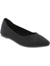 Mia Brendy Womens Slip-on Knit Ballet Flats In Black