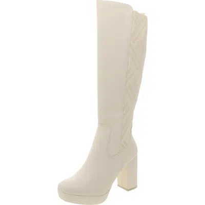 Mia Elisenda Womens Zipper Faux Leather Knee-high Boots In Multi