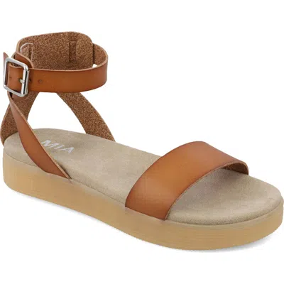 Mia Ellen Platform Sandal In Brown