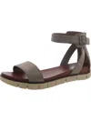 Mia Emilia Womens Metallic Round Toe Ankle Strap In Grey