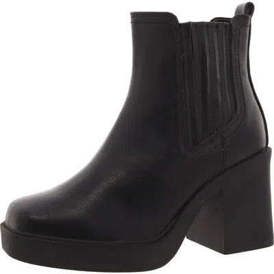 Mia Emire Womens Faux Leather Pull On Chelsea Boots In Multi