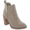 Mia Erik Womens Leather Casual Ankle Boots In Gray