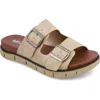 Mia Esei Slide Sandal In Dusty Soft Gold