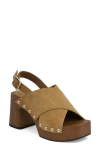 Mia Eudora Platform Sandal In Brown
