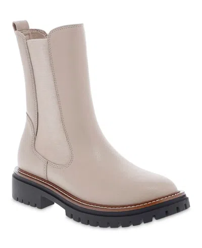 Mia Fala Mh240801 Boots Women's Sand Leather Block Heel Chelsea Htat1072 In Neutral