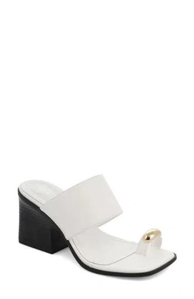 Mia Fawn Toe Loop Sandal In White