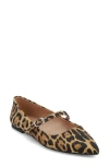 Mia Fionna Mary Jane Flat In Animal Print